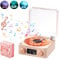 Waves Haut-parleur vinyle Bluetooth avec lumière RVB et effet vagues d'eau, son stéréo à 3 modes, aide au sommeil avec 4 sons de la nature (rose)