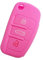 XEBRAD Silicone Car Key Cover Fold Flip Remote Keychain Case Fob, for Audi, a1 a3 a4 a5 a6 a7 a8 r8 Tt s5 s6 s7 s8 Sq5 q5 q7 Rs5 car key shell(Pink)