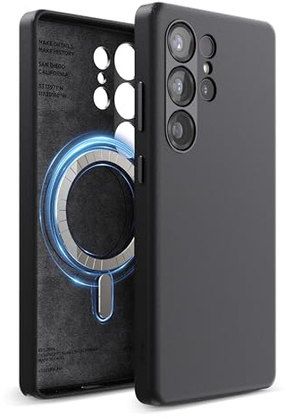 elago Magnetic Leather Case for Samsung Galaxy S25 Ultra Black