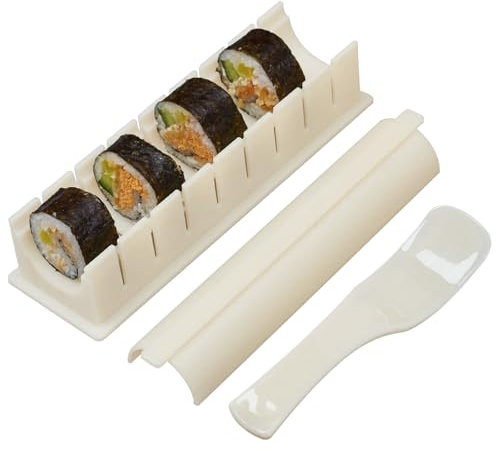 Kit per la preparazione di sushi, kit per sushi, stampi per sushi con forme per sushi e riso, kit per sushi, kit per sushi per principianti, stampo per onigiri, strumento per sushi fai da te