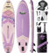 Inflatable Paddle Board, (SUP) für Erwachsene mit 450 lbs Tragfähigkeit extra breiter Rutschfester und Stabiler Plattform,Kajak Sitz Premium Accessoires Rucksack,geeignet für Yoga,Angeln Purple
