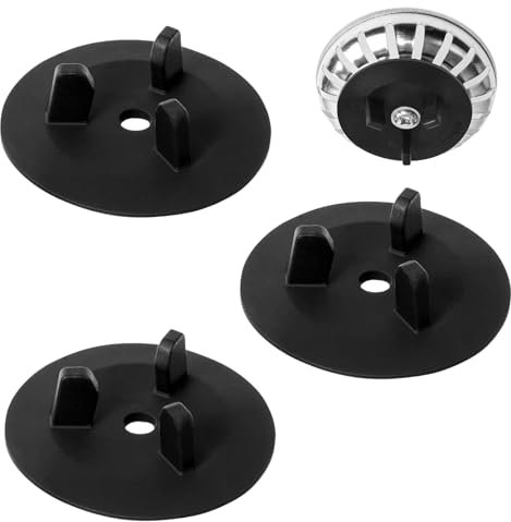 3 Pièces Joint de Rechange Compatible avec Les Siphons Atlant et Domsjö - 3 Griffes, 55mm Joints de Bouchon D'Évier, Panier en Caoutchouc, Visser sur Le Panier, Joints de Bouchon d'Évier - Noir
