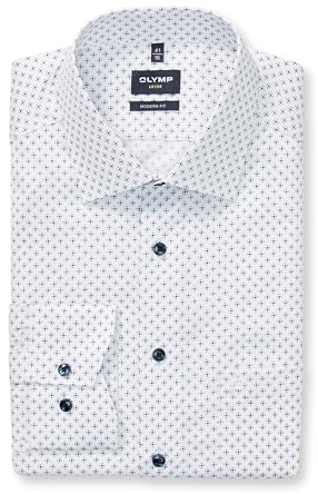 OLYMP Herren Oberhemd Langarm Luxor,Rotationsdruck auf y/d Dobby,465 Modern Fit 20,13 New Kent,kitt 75,45