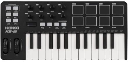 MagiDeal Midi Keyboard Controller Beat Maker Machine Digital Piano Controller USB Piano Keyboard Midi Controller Pad für Leistung