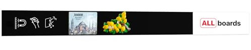 ALLboards Rahmenloses SLIMboard - Kreideoberfläche - 60x5 cm + GRATIS