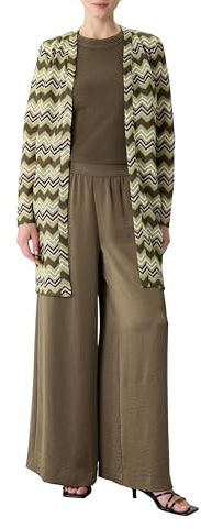 Comma Long-Cardigan aus Zick-Zack-Ajour