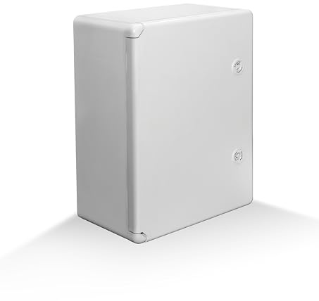 BX304017LG Schaltschrank 300 x 400 x 170 mm Verteilerkasten IP65 ABS Lichtgrau verzinkter Montageplatte Verriegelung Tür mit umlaufender Dichtung Gehäuse Leergehäuse Solar leer Schrank