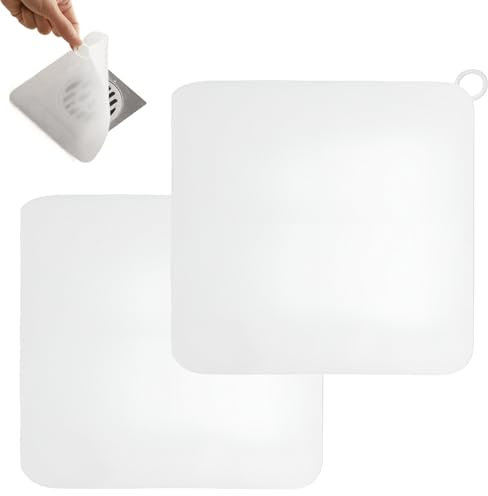 Lot de 2 bouchons anti-odeurs universels - En silicone - Pour cuisine, salle de bain et linge de douche