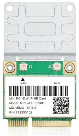 Koolenry Wifi 6E Wireless Card AX210 Mini PCIE Wifi Card Mini PCI-E Wifi 6E Card Mini PCIE Wi-Fi Adapter