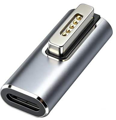 SEYUGOPTI Magnetischer USB-C-Adapter, Laptop-Ladekonverter Adapter Only für Magsafe 2 für MacBook Pro PD 45W-100W, USB-C-T-Spitze für Laptop Tablet Handy