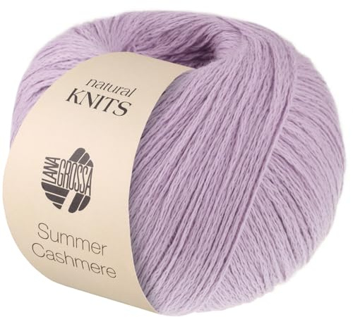 LANA GROSSA Summer Cashmere| Feines Kettengarn aus Baumwolle und Kaschmir | Handstrickgarn aus 90% Baumwolle & 10% Cashmere | 5g Wolle zum Stricken & Häkeln | 210m Garn FB 20