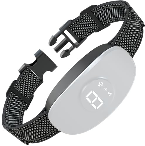 Meloive Collar Antiladridos Perro,Collar Vibración Recargable | 8 Niveles de Sensibilidad Ajustables,4 Modos de Vibración/Fuerte Vibración/Sonido,Resistencia al Agua IP67,Blanco