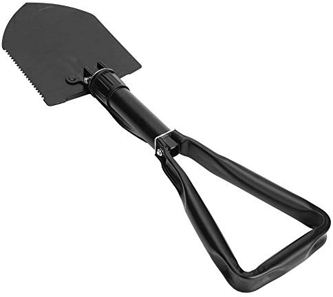 Leftwei Pala Plegable, Pala Plegable Multiusos Portátil con Práctica Bolsa de Transporte, para Acampar, Ocio, Escalada, Jardinería