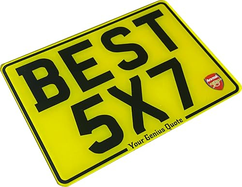 Luxury Show Plates 4x6 5x7 6x8 – Custom Logo, Slogan, Border (5x7)