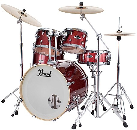 Batterie Pearl Export Standard 22'' Black Cherry Glitter Blue avec cymbales