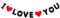 LUOEM I LOVE YOU Banner Girlande Valentinstag Banner Bunting Girlande Hochzeit Verpflichtung Jubiläum Hochzeit Braut Dusche Party Dekorationen