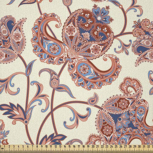 ABAKUHAUS Traditionell Stoff als Meterware, Paisley Boho Tropfen, Microfaser Multi Zweck Dekostoff für Kunsthandwerke, 3M (230x300cm), Mehrfarbig