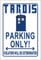 Tardis Parking Only! Straßenschild Doctor Who Dalek Exterminate Blue Police Box Metallschild 20,3 x 30,5 cm