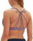 icyzone Damen Yoga Sport-BH mit Gepolstert - Atmungsaktiv Ohne Bügel Sports Bra, Stappy Fitness Gym BH (S, Mauve)