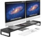 VAYDEER Dual Monitor Stand Riser Metal Desk Computer Stand Shelf for 2 Monitors, Metal PC Screen Stand for Office, Computer, iMac, Printer up to 32 Inches - Black