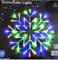 Christmas 50 LED Snowflake Light Multi Coloured Flashing Silhouette Home Window Xmas Festive Decoration Flashing Lights - New Year Light Up Party