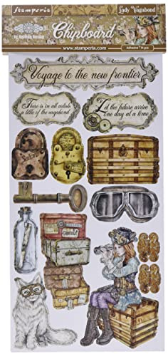 STAMPERIA INTERNATIONAL, KFT DFLCB18 Chipboard cm 15x30-Lady Vagabond, 15cmX30cm