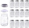 MEETOZ Mason Jars 17 oz With Regular Lids and Bands, Ideal for Jam,Dishwasher Safe Mason Jar for Fermenting, Kombucha, Kefir, Storing and Canning Uses, Clear- Set of 12 (Type A)