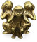 Aouln DREI Affen Figur,Vintage Massives Kupfer DREI Affen Bronze Skulptur Wohnkultur Bronze Affen Figuren Miniaturen Schreibtisch Dekor