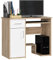 AKORD | Escritorio para PC Jay con Estante para Teclado | Escritorio de Oficina | Escritorio de Ordenador | Mesa de Oficina | L90 x H74 x P50 cm 29 kg | Roble Sonoma & Blanco