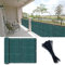 Vocray 0.9X5M Privatsphäre Sichtschutz für Balkon Geländer, Sonnenschutz Balkon Netz, Wind- und Staubschutz, Mesh Stoff für Außenschutz, Pool, Terrasse, Patio, Zaunabdeckung(Grün)
