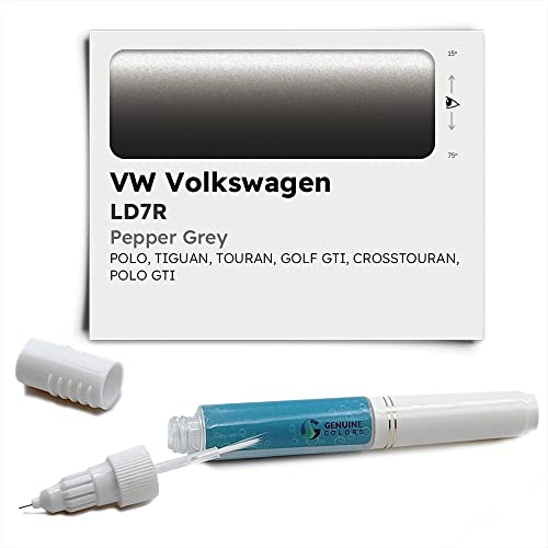 Genuine Colors Lackstift PEPPER GREY LD7R Kompatibel/Ersatz für VW Volkswagen Grau