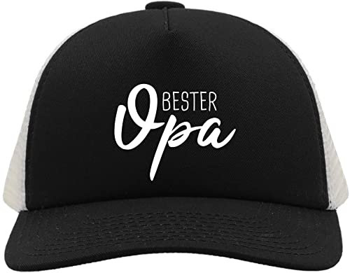 Shirtinstyle Basecap Trucker Cap, Bester Opa Mesh Kappe Hut arbe Black