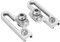 VGEBY Fahrradbremsbelag, 2 Stück Fahrrad C-Klemme Bremsbelag Aluminiumlegierung Verlängerung C Bremssattel Adapter Bremsen Geeignet für Rennräder(Silber)