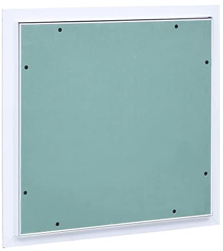 vidaXL Revisionsklappe mit Alu-Rahmen Gipskartonplatte GK-Einlage Revisionstür Wartungsklappe Wartungstür Inspektionsklappe 400x400mm