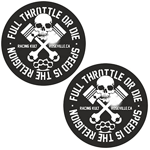RACING KULT Aufkleber Sticker Set Full Throttle Or Die (15cm jeder Aufkleber im Set)