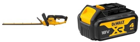 DEWALT DCM563PB-XJ 18 V 5 A XR Cordless Bare Unit Hedge Trimmer - Yellow + DEWALT Battery