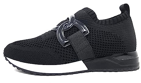 La Strada Damenschuhe Halbschuhe Slipper Schwarz Freizeit