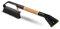 ToM PaR Bürste und Schaber | 2-in-1 Schneebürste und Eiskratzer | 50% Naturborsten | Holz Griff | Klinge aus Messing | Kratzer für dünnes | Kältebeständiger Kunststoff | Länge: 55 cm