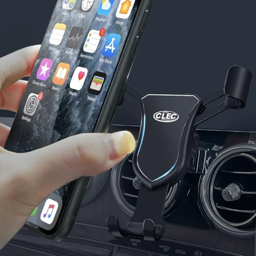 Beerte Support de téléphone de Voiture adapté pour Mercedes Benz GLC 2015-2022, C Classe 2015-2020 Support de téléphone réglable et Stable pour Smartphones 4-7 Pouces (Alliage Noir)