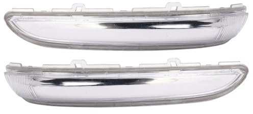 KIMISS 1 Paire de Coques de Clignotants de Rétroviseur, 9814464680 de Remplacement de Lentille de Lampe Indicateur de Rétroviseur pour 208 2012-2019, Lentille et