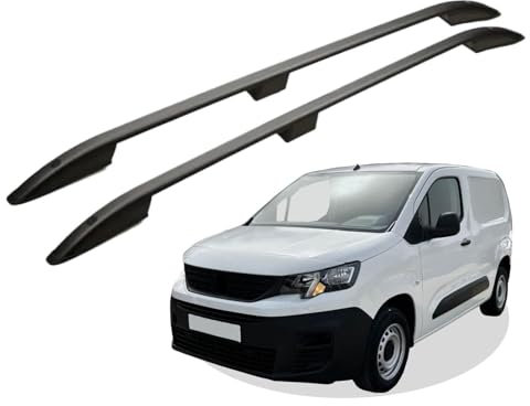 2 Stück Auto Dachträger für Peugeot Partner 3 L2 2018, Aluminium Dachreling Relingträger Dachgepäckträger GepäCktransport Zubehör Fahrradaufbewahrung