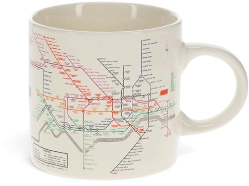 Rex London Ceramic Mug 350ml - TfL Heritage Tube Map