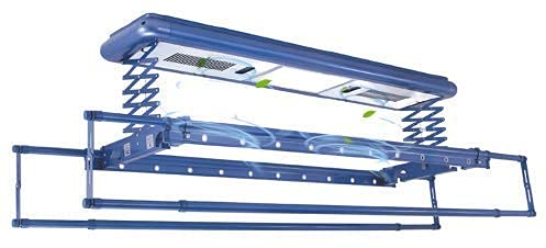 TOAWEM Étendoir à vêtements, étendoir électrique Multifonctionnel à Levage Automatique avec télécommande - 30 mètres, étendoir Pliable Peu encombrant, sèche-Linge Mural, Portant 35 kg
