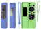 2 Pezzi Custodia Telecomando Compatibile con Samsung 2023 BN59-01432A / BN59-01432J, Custodia Protettiva Compatibile con Samsung Smart Solar Cell Custodia in Silicone Antiurto con Cordino (Verde+Blu)