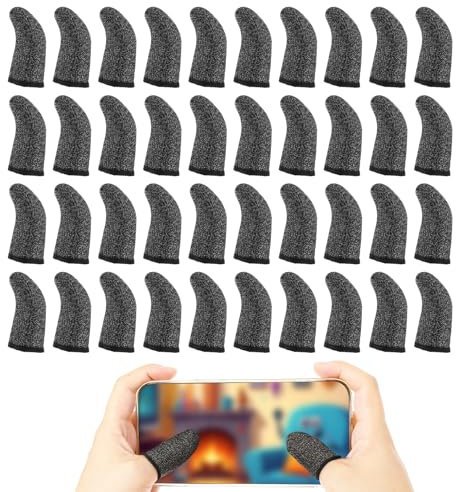 KALIONE 40 Stück Mobile Gaming Finger Sleeve, Gaming Finger Hüllen für Gaming Daumen Hüllen, Finger Daumen Hüllen für Handyspiele, Fingerschutz für Mobile Gaming Controller