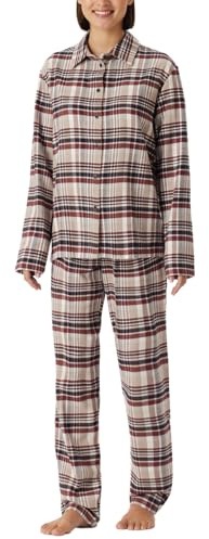 Schiesser Damen Langer Schlafanzug Pyjama Lang Frottee - 180116