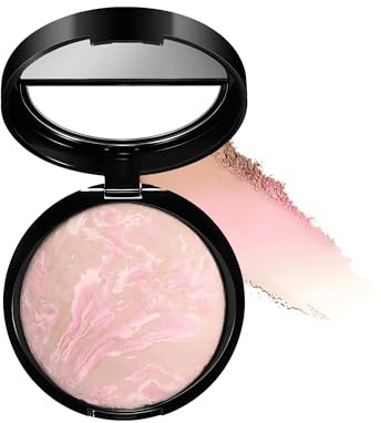 Gebackener Puder Blusher, Gebackener Foundation Make-up Farbe Foundation Make-up, Frosted Blush, Light Puder Blusher, Matte natürliche Hautfarbe (#1, 15g)