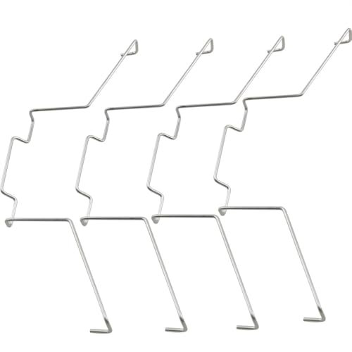 HSCGIN 6PCS Steel Wire Computer Motherboard CPU Cooler Silver Fan Retainer Clip Hook Style with 12cm Wire Fastening Computer Cooling Accessories