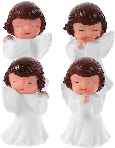 CIYODO 4pcs Praying Angel Ornaments Angel Statues for Girl Cake Decorations Random Style