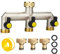 3-Wege Wasserhahn Wasserverteiler, 3-Wege Verteiler, 3-Wege Wasserverteiler, Wasserhahn Verteiler aus Messing mit Rohmaterialbänder und 3 PCS 3/4 Zoll Wasserauslass für Waschmaschine, Küche, Rasen